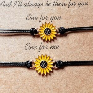 COPY - BEST FRIENDS SUNFLOWER BRACELET DUO SET
